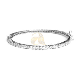 Bevy Swarovski Silver Cuff Bangle