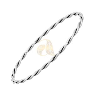 Entwined Silver Bangle
