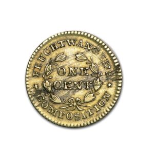 1837 Hard Times Token Feuchtwanger Cent VF