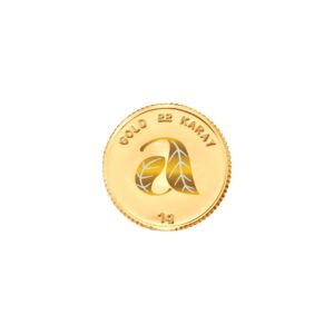 1 Gm 22 Karat Gold Coin With Lakshmi Ganesha Motif