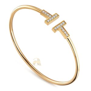 Diamond Wire Bracelet in 18k Gold