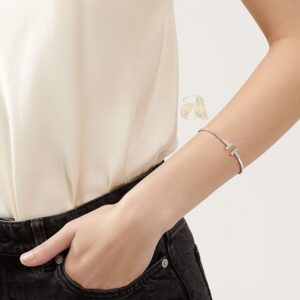 Diamond Wire Bracelet in 18k White Gold