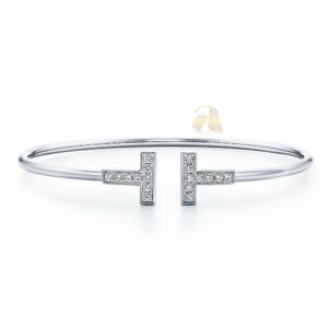 Diamond Wire Bracelet in 18k White Gold