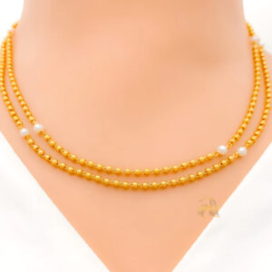BRIGHT BEADED NECKLACE W/ PEARLS