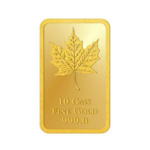 10 Grams 999 Purity Maple Leaf Yellow Gold Bar